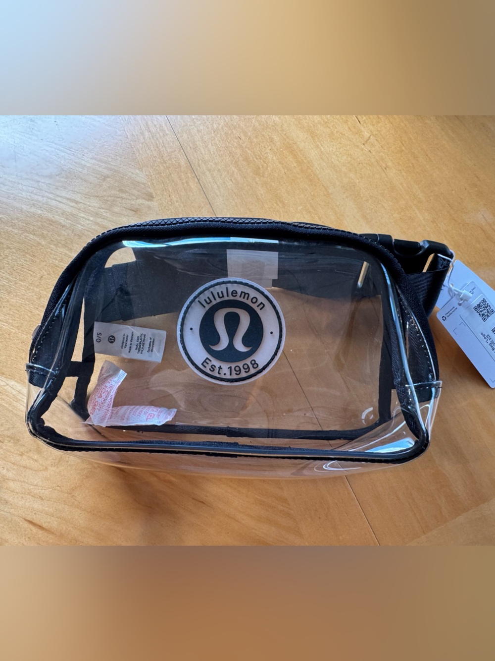 lululemon athletica Clear Crossbody Bag with Black Trim